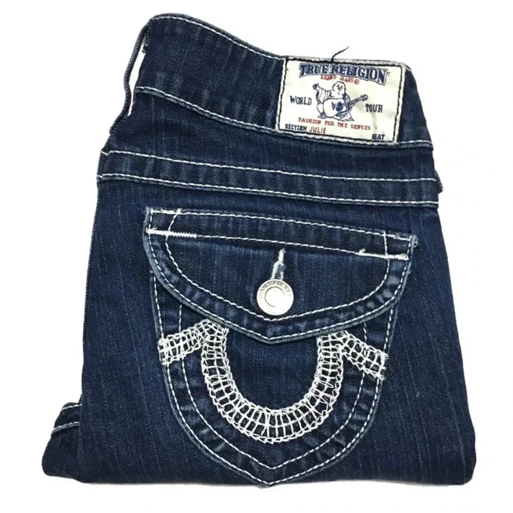 LAST CALL True Religion Skinny Jeans Julie Women’s Size 27 Blue Tall Long